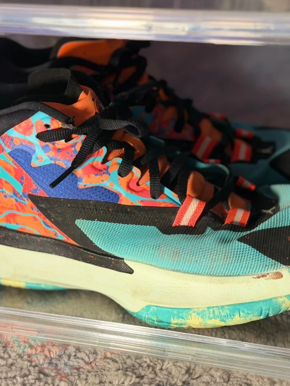 Jordan Zion 1 “Cone Black Hyper Jade” (also known as “Planet Z”)